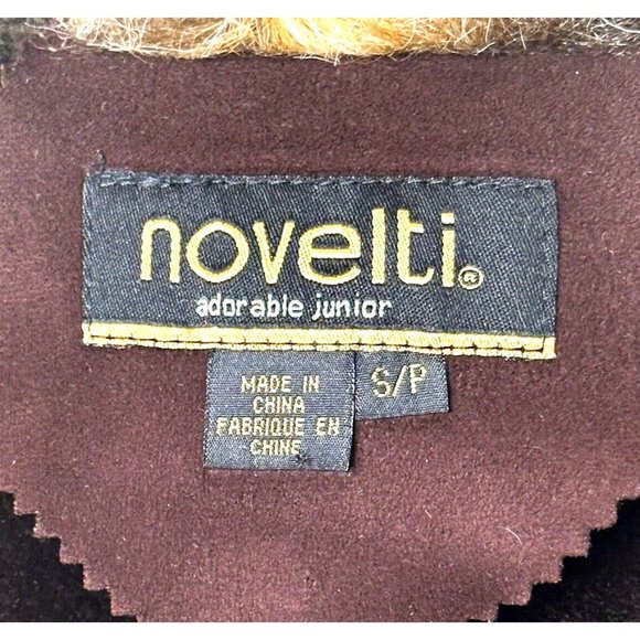 NOVELTI Womens Swing Coat Faux Fur Winter Luxury Cuddly Soft Brown Size Small - Picture 10 of 13